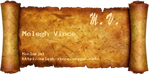 Melegh Vince névjegykártya